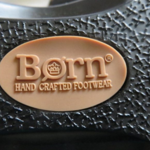 BORN SANDALS**NWOT** BLACK, SIZE 6/36.5, LEATHER UPPER & LININGS, STITCHING,HEEL - Picture 7 of 8